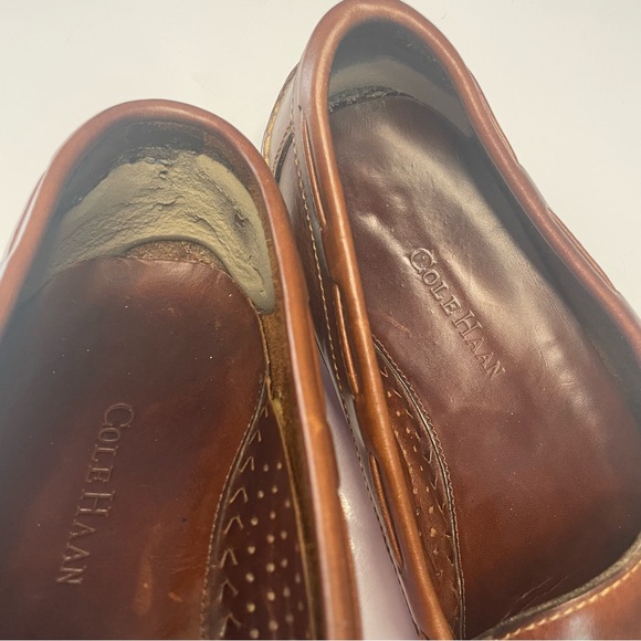 Cole Haan Men’s 12M Brown Leather Tassel Loafers PRELOVED - Picture 10 of 12